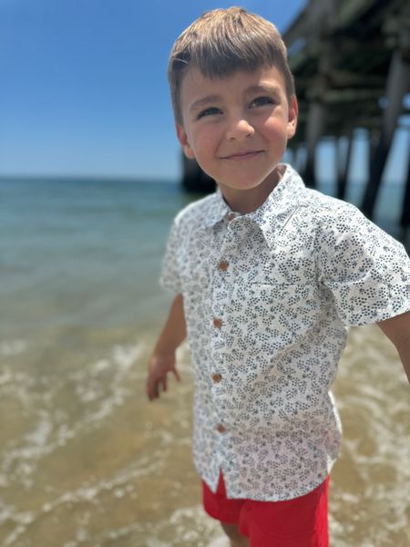 Newport Navy Floral Woven Shirt