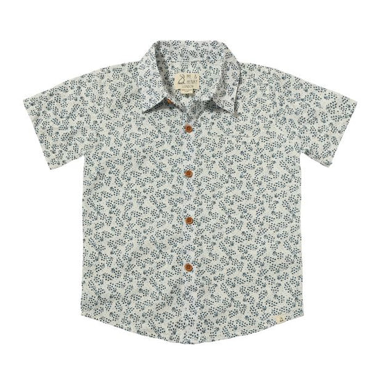 Newport Navy Floral Woven Shirt