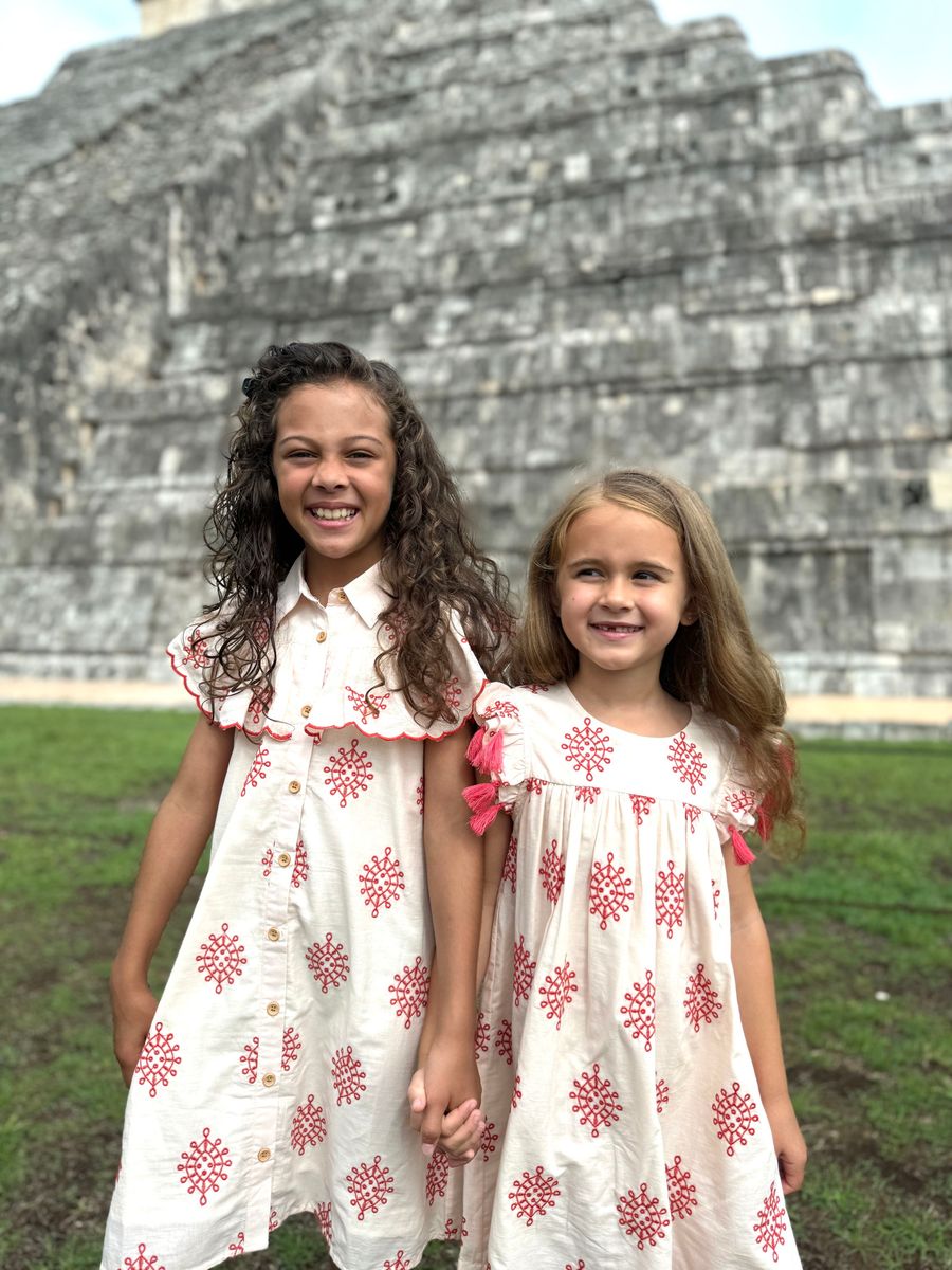 Floral Embroidered Shirt Dress - Chichen Itza