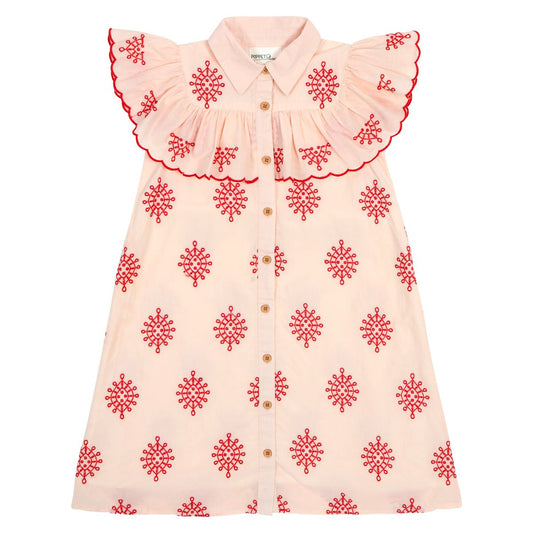 Floral Embroidered Shirt Dress - Chichen Itza