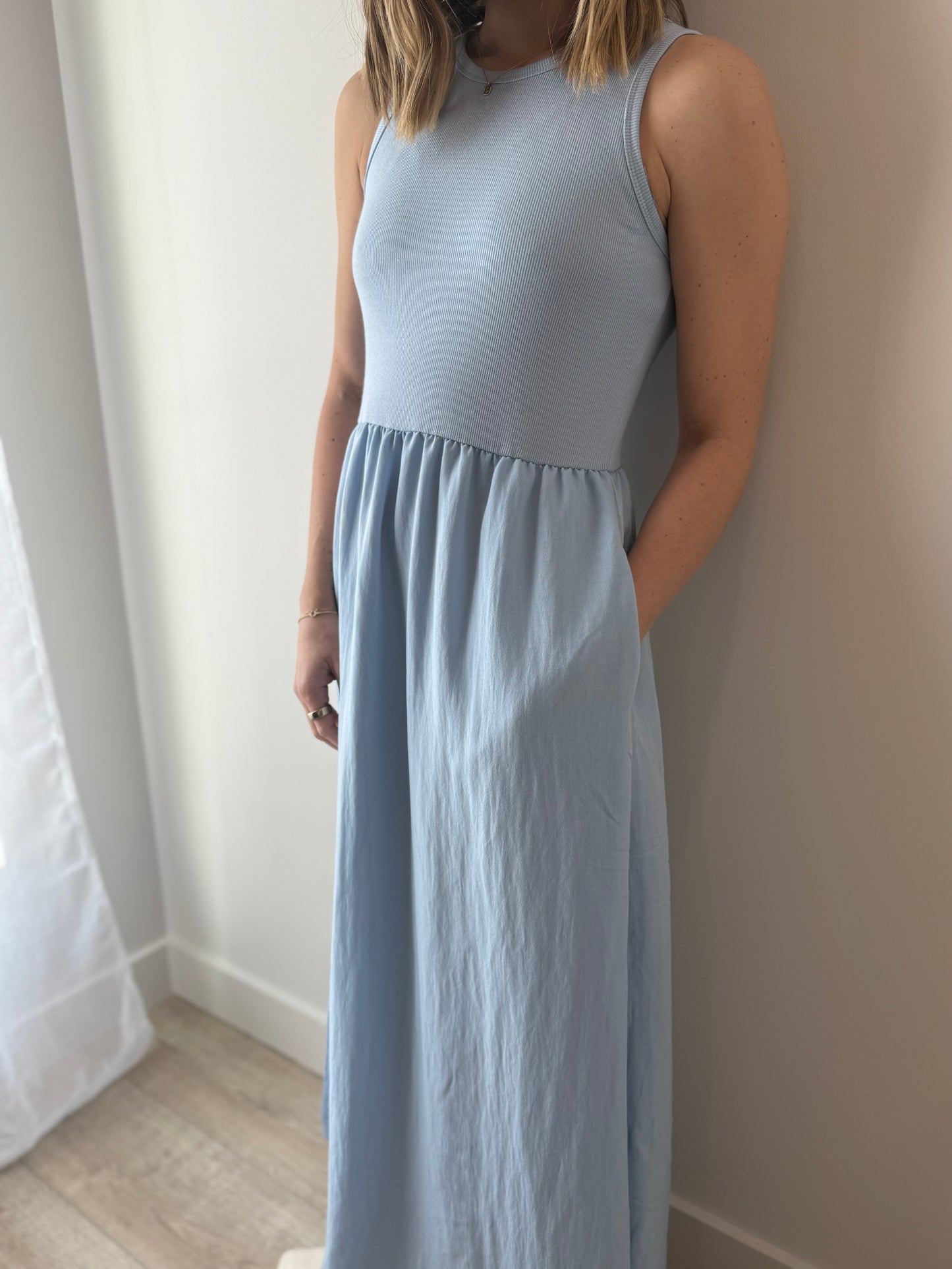 Charlotte Midi Dress - Light Blue