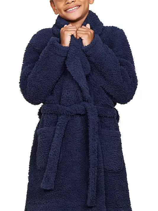 CozyChic® Brushed Toddler Robe- Indigo