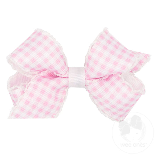 Pearl Gingham Mini Bow