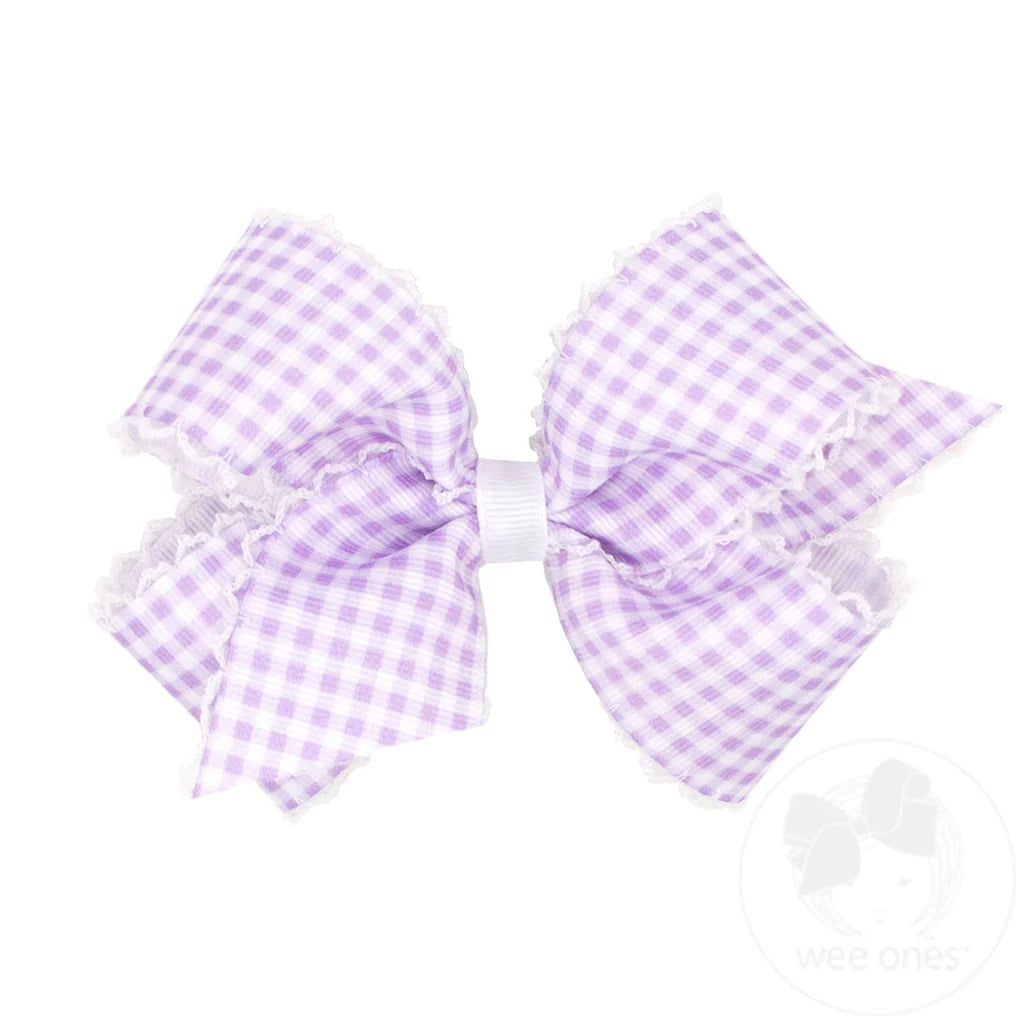 Orchid Medium Gingham Bow