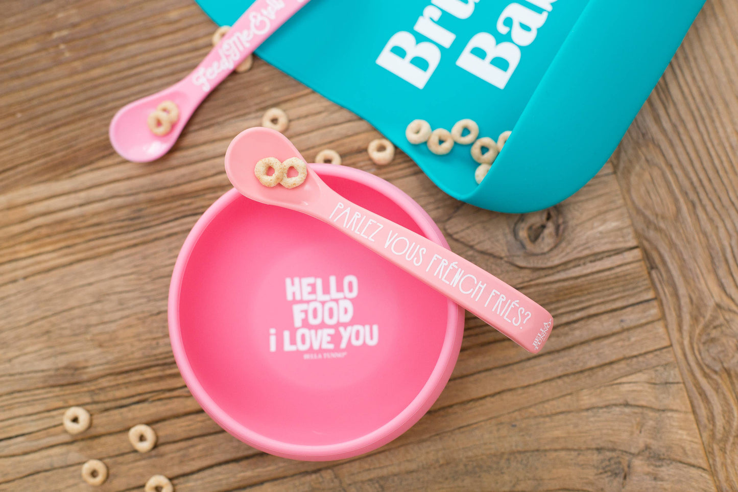 Hello Food I Love You Suction Bowl