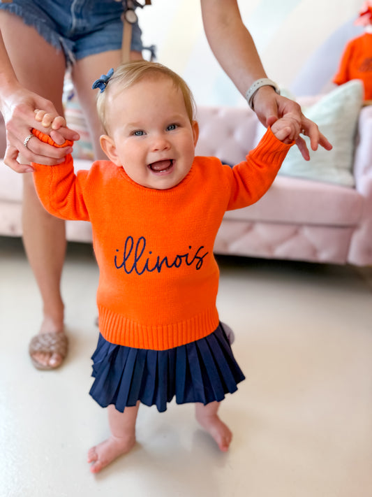 Classic Crewneck Chainstitch Sweater - Kids