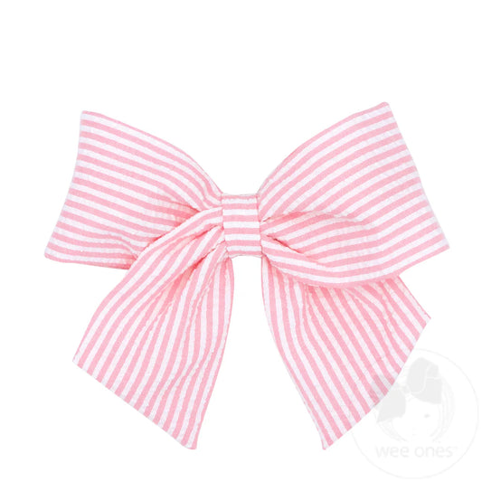 King Seersucker Bowtie with Tails