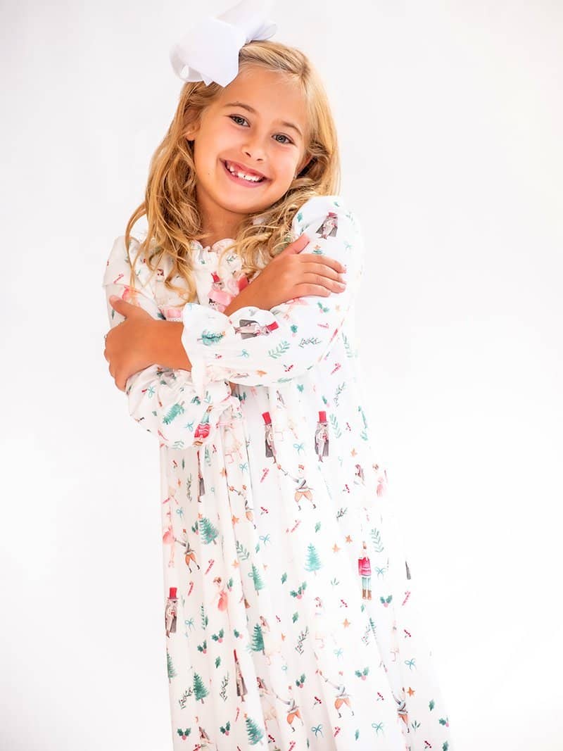 Charlie's Project Kids - Vintage Nutcracker - Long Sleeve Cloud Soft Lounge Gown