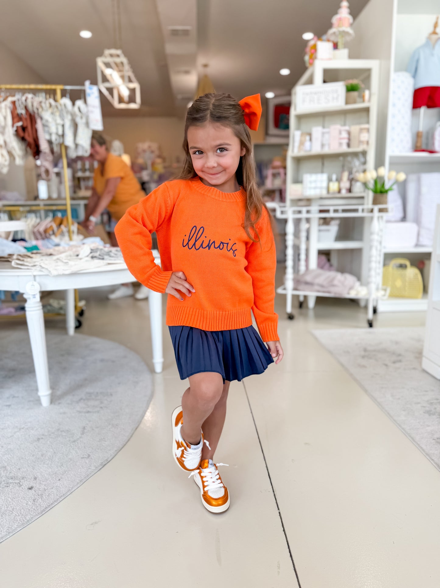 Classic Crewneck Chainstitch Sweater - Kids