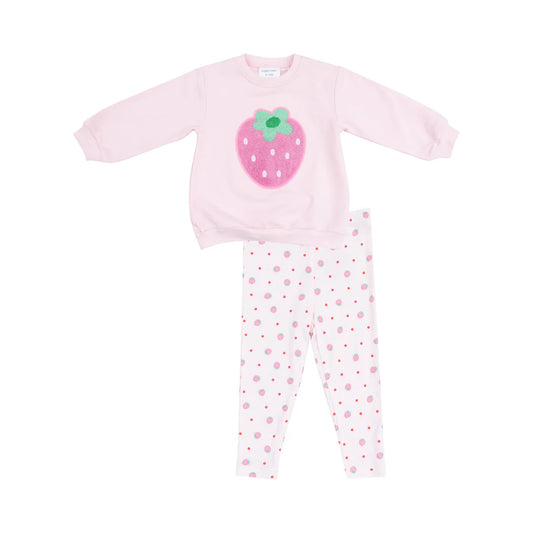 Strawberry Oversize Sweatshirt + Leggings Set