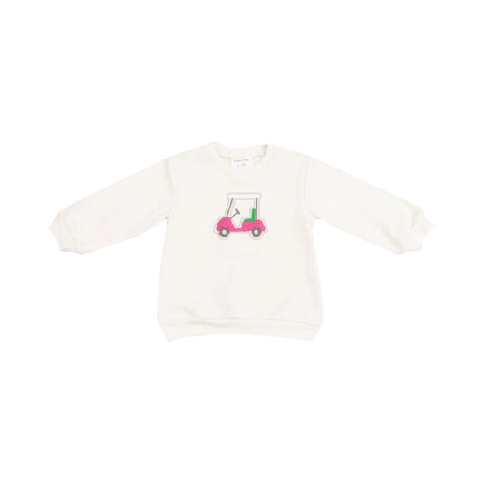Golf Cart Pink Oversize Sweatshirt