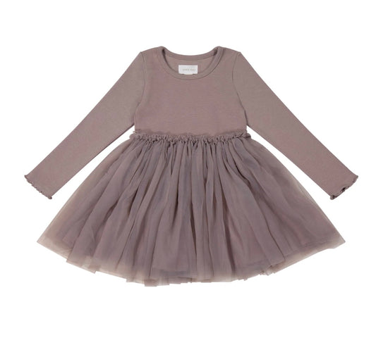 Anna Tulle Dress - Mushroom