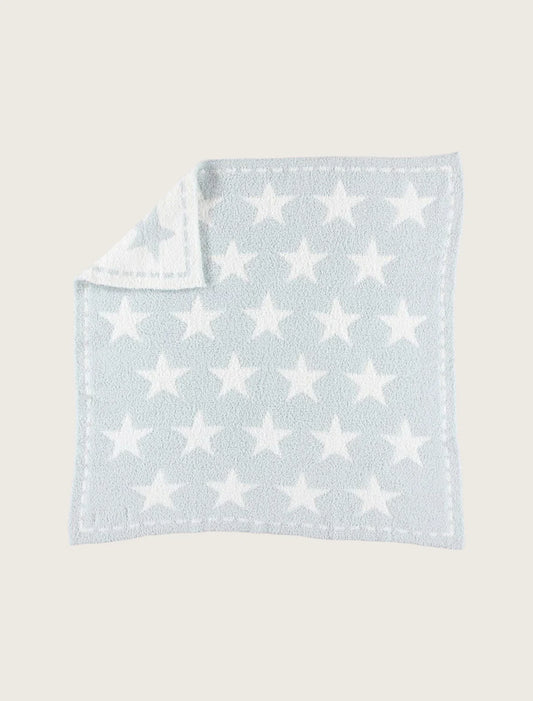 CozyChic® Dream Receiving Blanket - Aqua Ice/White Stars