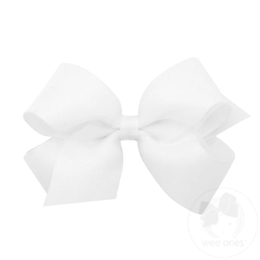 White Medium Organza Hair Bow