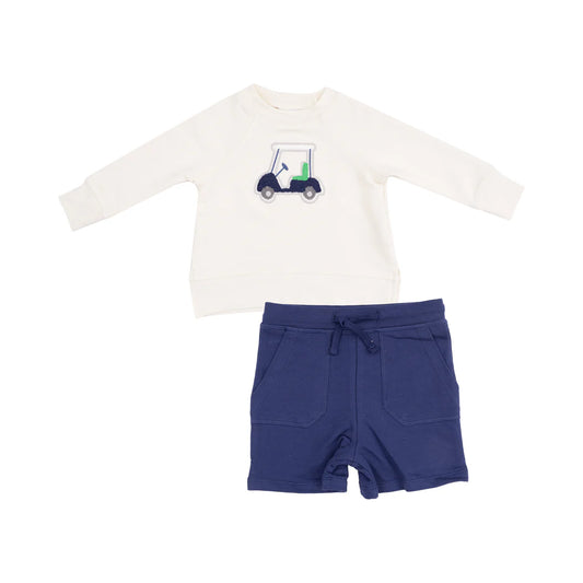 Golf Cart Sweatshirt + Shorts Set