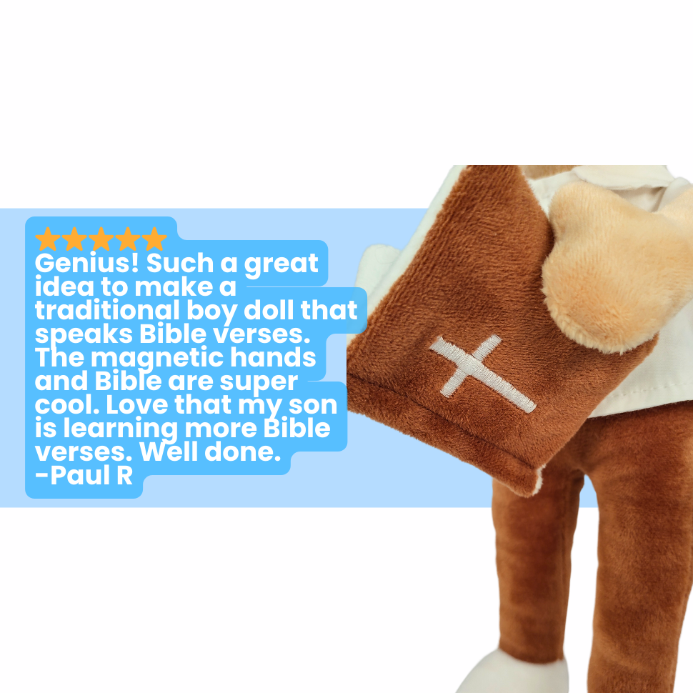 Talking Jesus Doll - BibleBoy - Speaks 36 Bible Verses