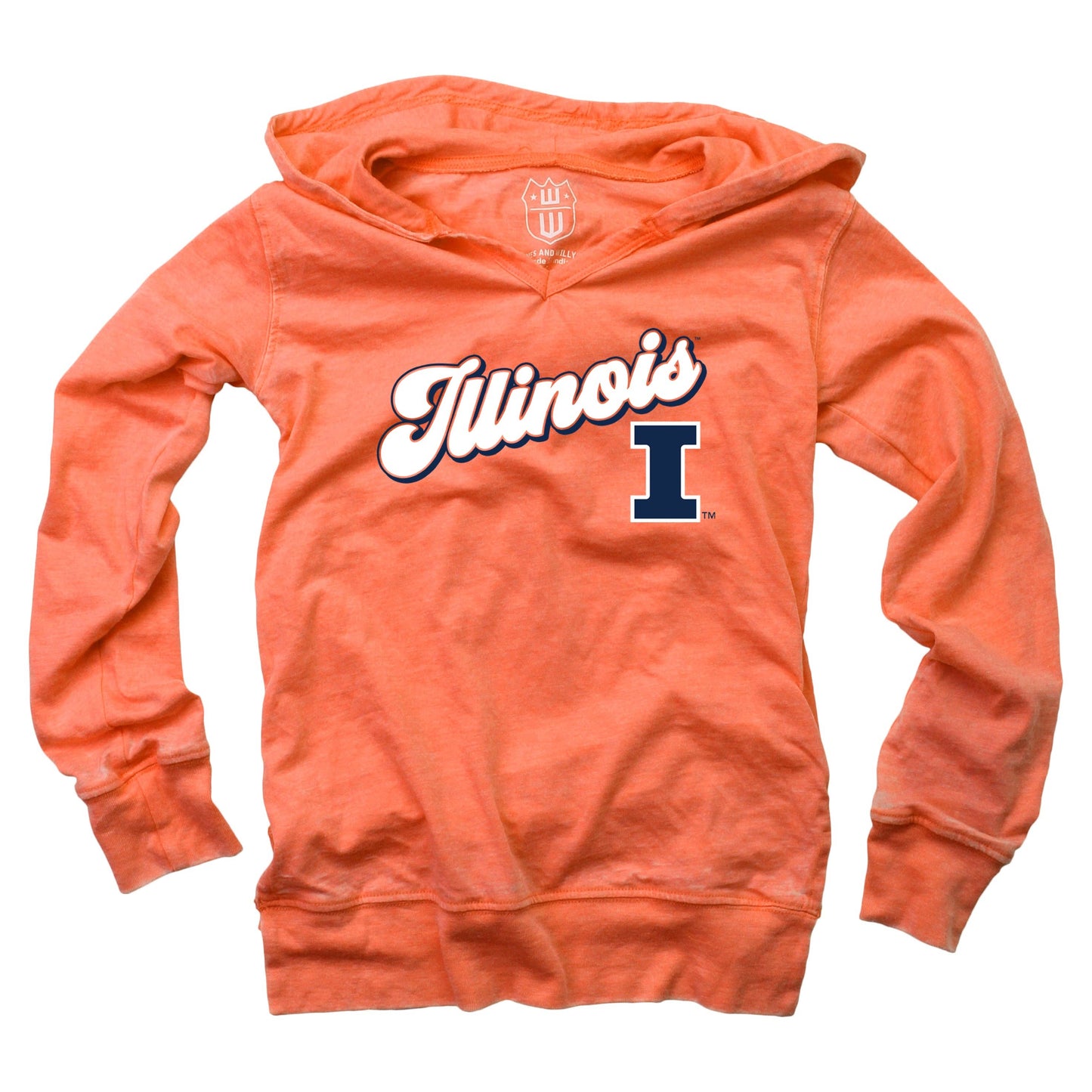Illinois Fighting Illini NCAA Girls VNeck Hoodie Tee