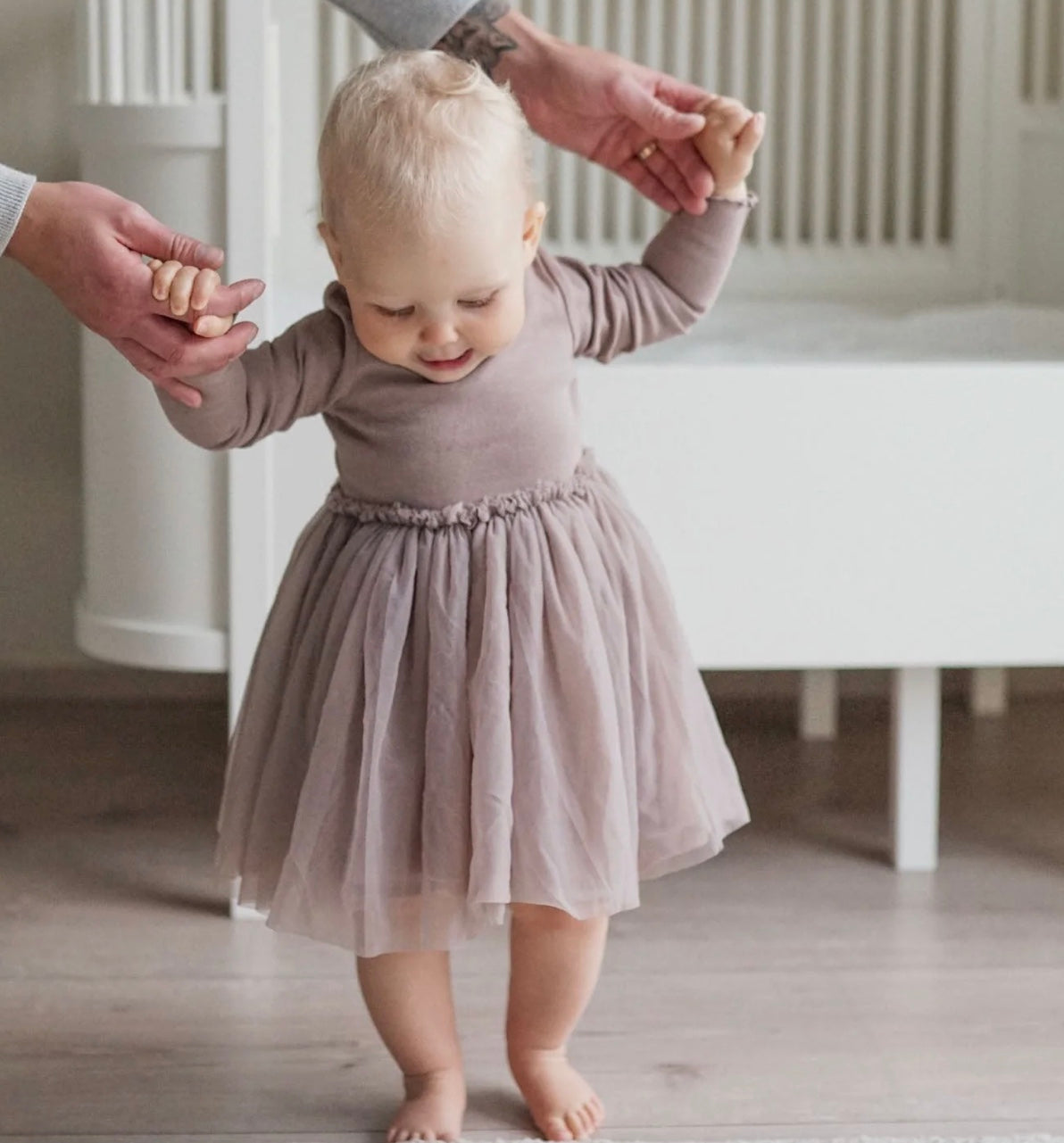 Anna Tulle Dress - Mushroom