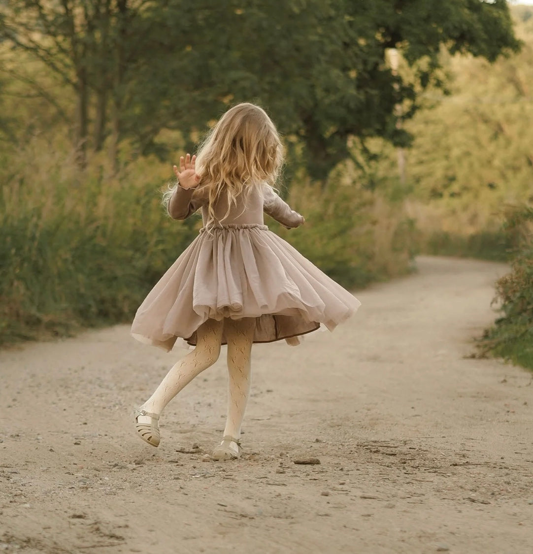 Anna Tulle Dress - Mushroom
