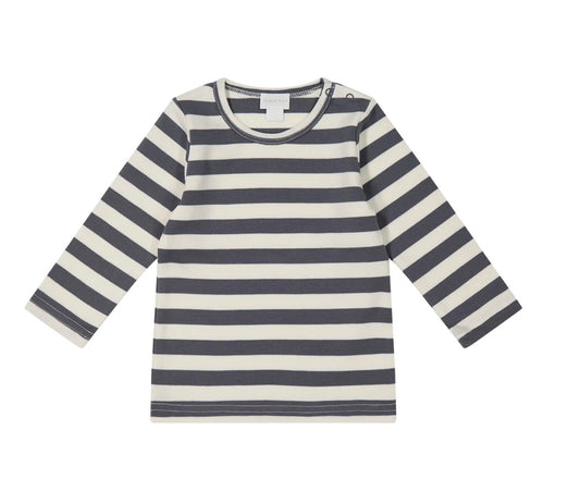 Vinny Long Sleeve Top - Lava/tofu stripe