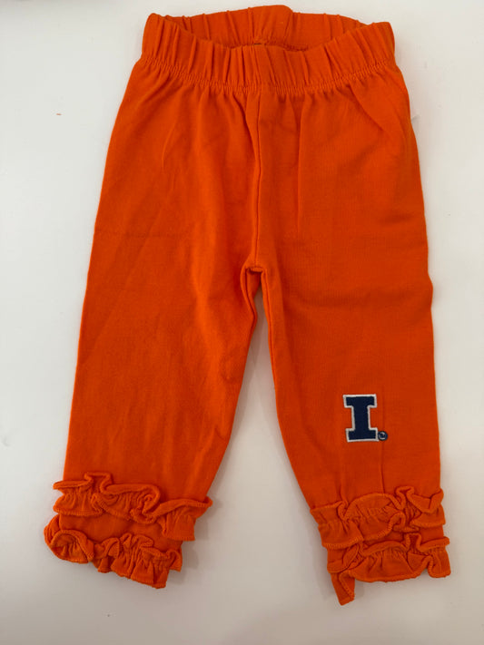 Fighting Illini Ruffle Legging - Orange