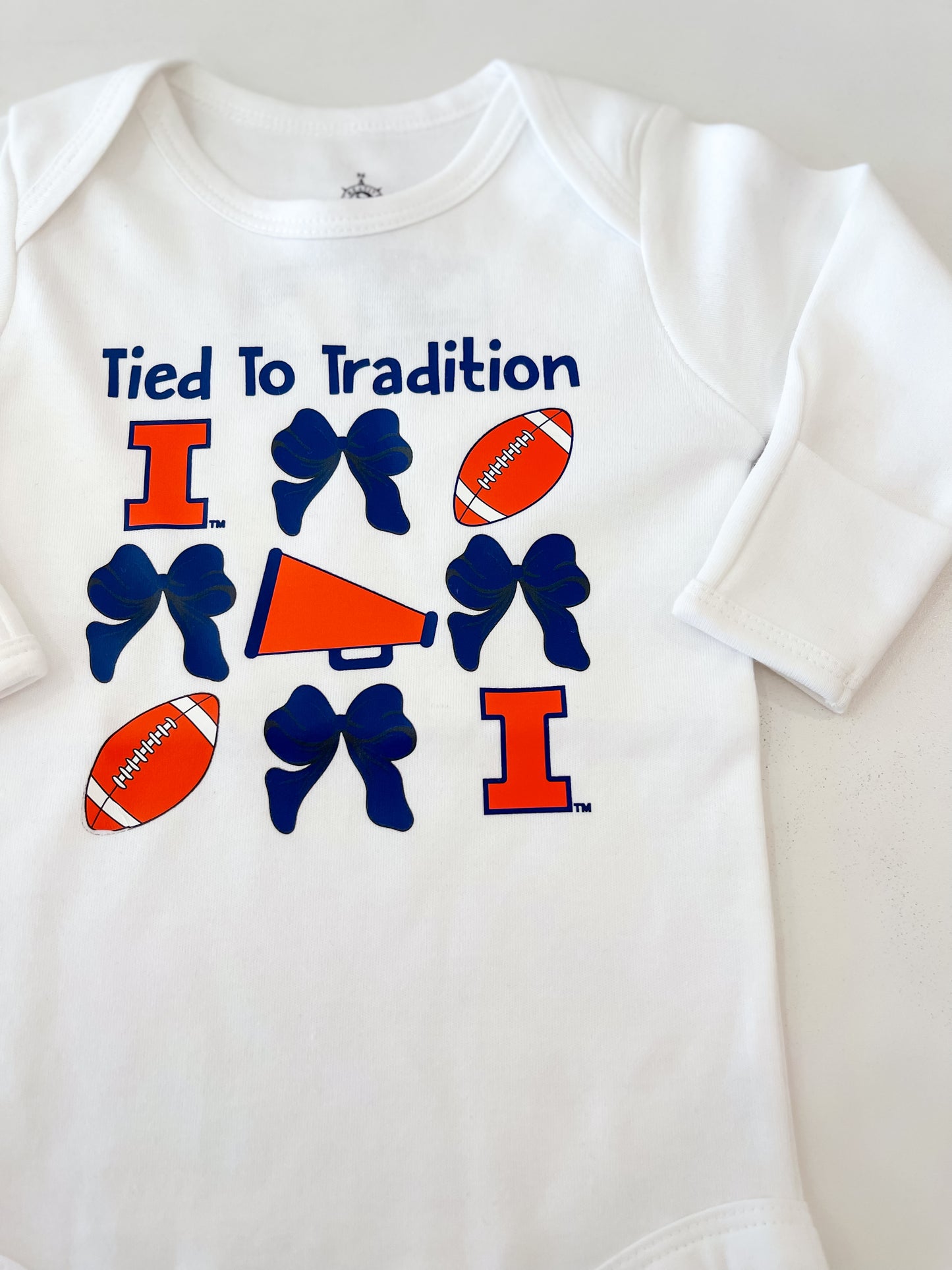 Illini Bow Tradition Long Sleeve Bodysuit