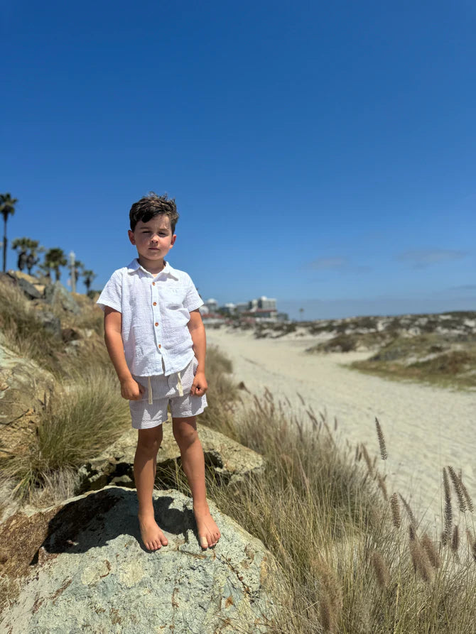 Newport White Woven Shirt