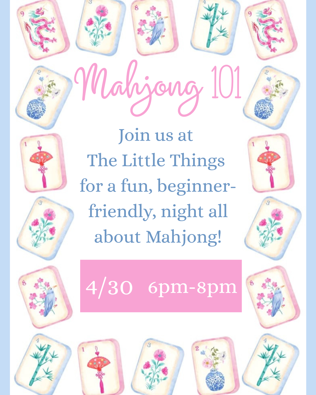 Mahjong 101 Night 5/28
