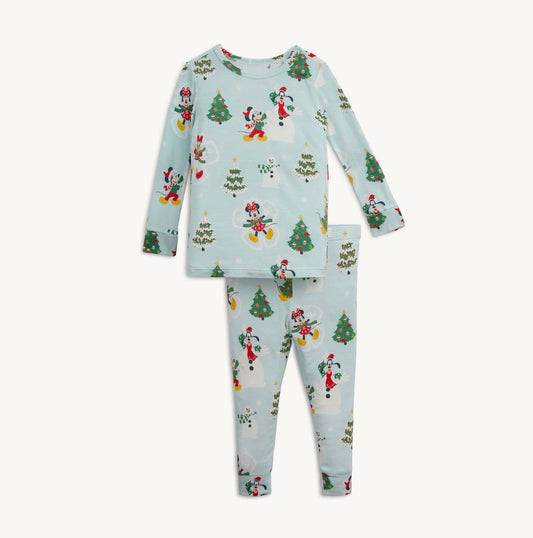 Long Sleeve Magnetic Pajama Set - Snow Excited