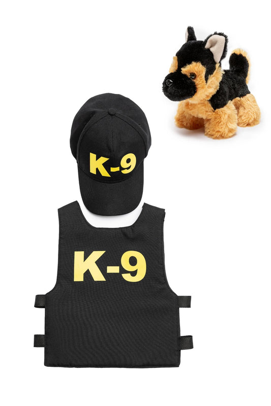K9 Unit Police Set - Vest, Hat, Puppy