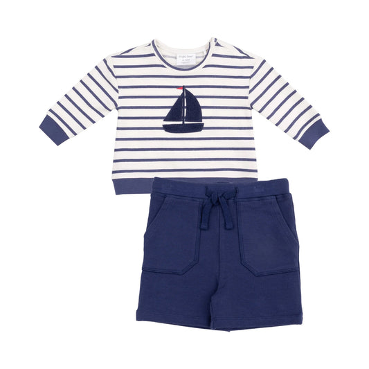 French Terry Sailboat Sweatshirt + Short