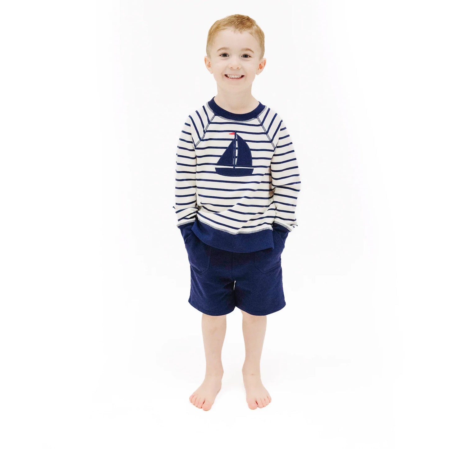 French Terry Sailboat Sweatshirt + Short