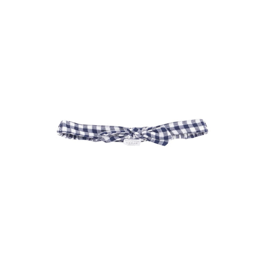 Navy Gingham Knot Headband