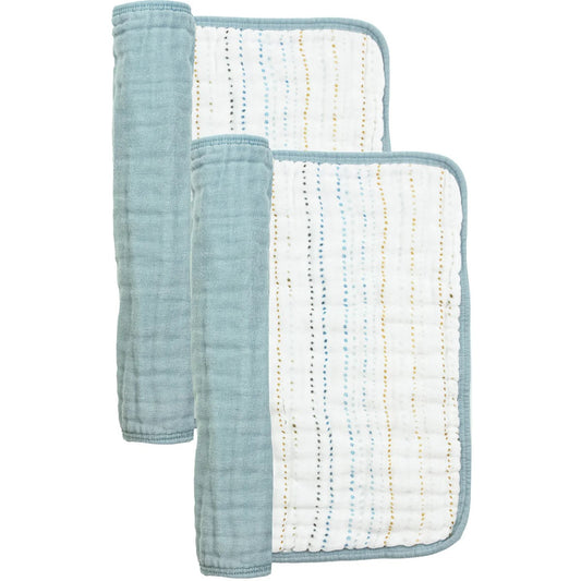Cloud Muslin™ Burp Cloth 2 Pack - Steel/Conrad