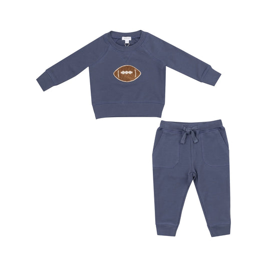 French Terry - Raglan Sweatshirt & Jogger Set - Footballs