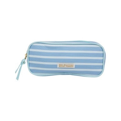 Peyton Pencil Pouch - Sarasota Sky Stripe/Sea Island Seafoam