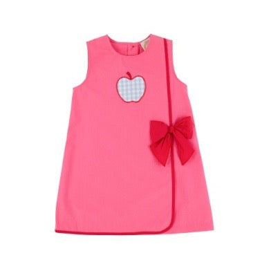 Wilma Faux Wrap Dress - Romany Rose/Richmond Red/Apple