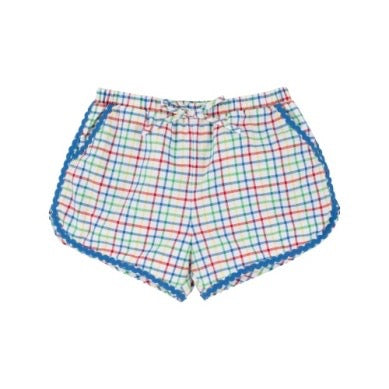 Cheryl Shorts - Kindness Wins Windowpane/Wood Boat Blue