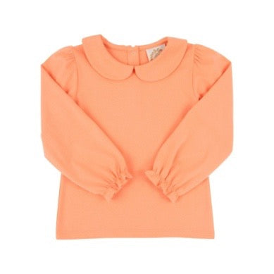Maude`s Long Sleeve Peter Pan-pima - Orange Sherbet