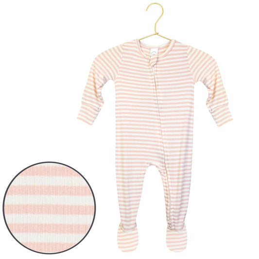 Harper Ribbed Zipper Footie