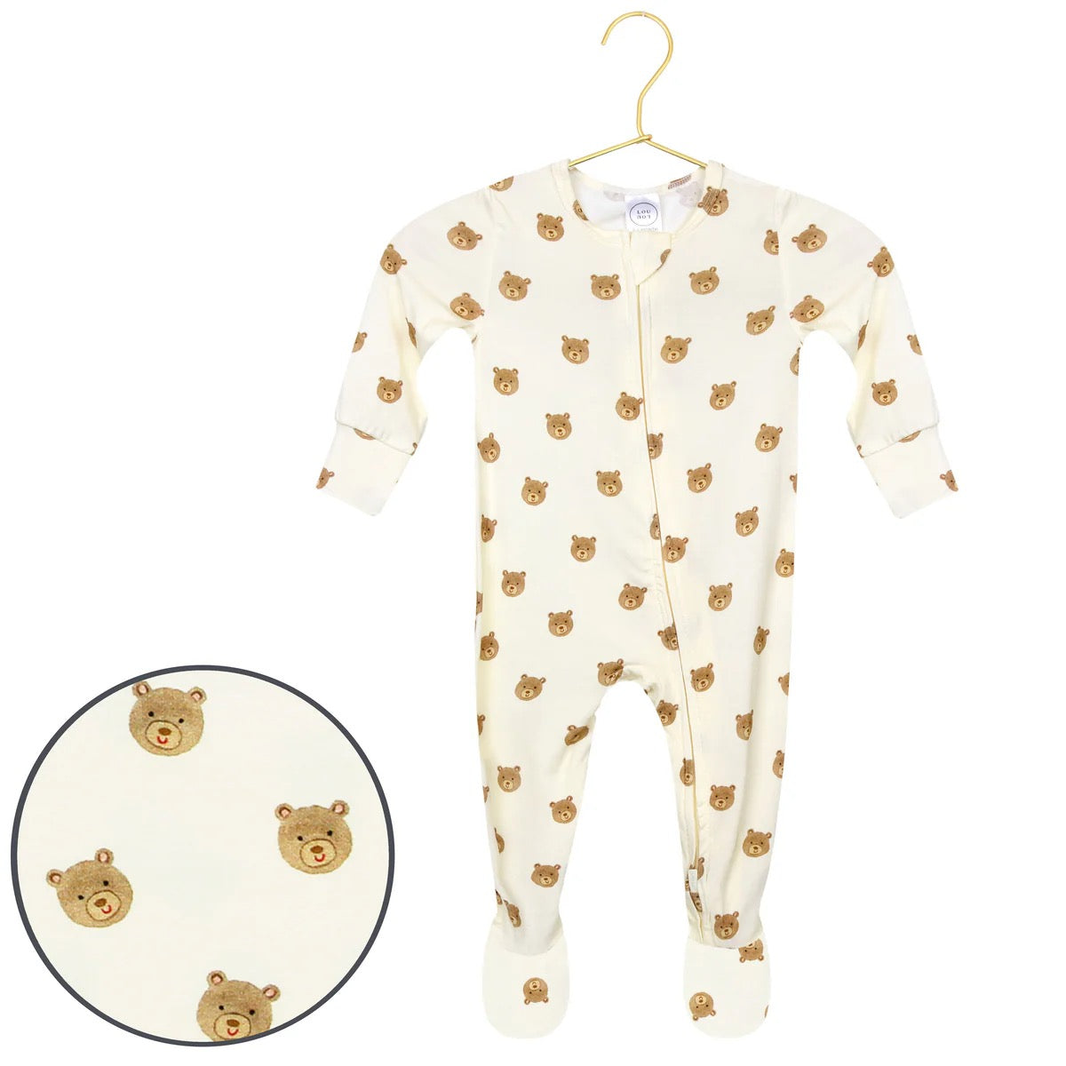 Teddy Ribbed Zipper Footie