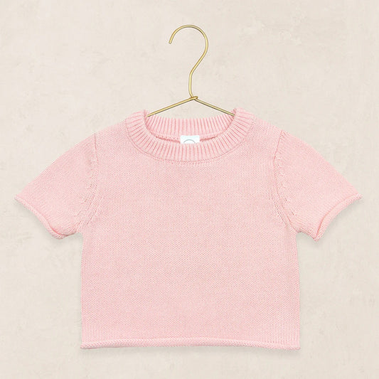 Knit Short Sleeve Tee - Blush Pink