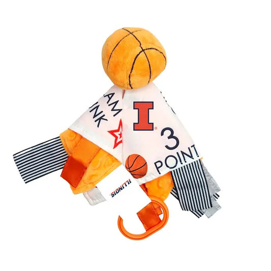 Illinois Fighting Illini Stroller Tag Toy Learning Lovey