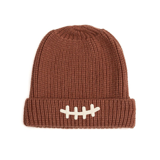 Football Lace Patch Beanie - Game Day
