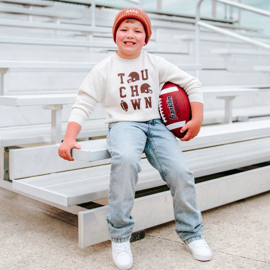 Football Lace Patch Beanie - Game Day
