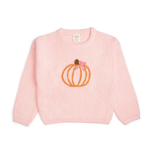 Coquette Pumpkin Knit Sweater - Pink
