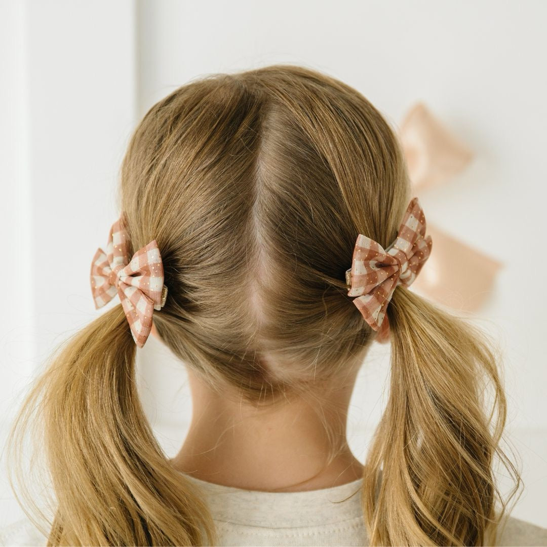 Gingham Printed Tulle Bows