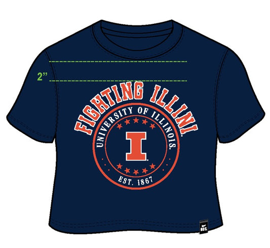 Illinois Sayler Star Heavyweight Crop Tee