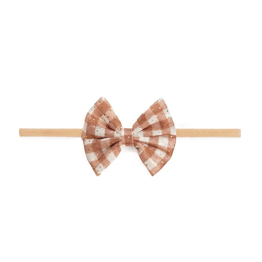 Gingham Printed Tulle Headband