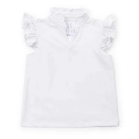 Ellie Girls Sleeveless Performance Top - White
